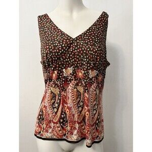 Vtg Talbots Top 16 Petite Pure Silk Boho Fairy Western Festival Ranch Rodeo Barn